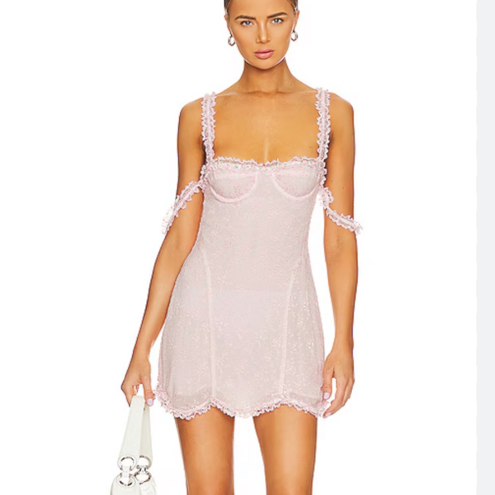 The Bar Jade Pink Mini Dress